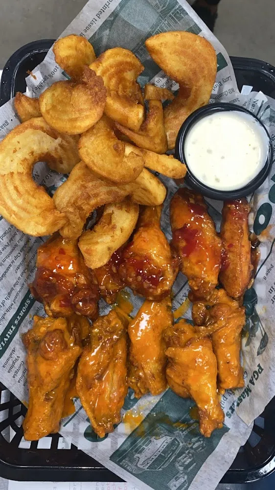 Depot Style & Mild Hot Wings and Fries