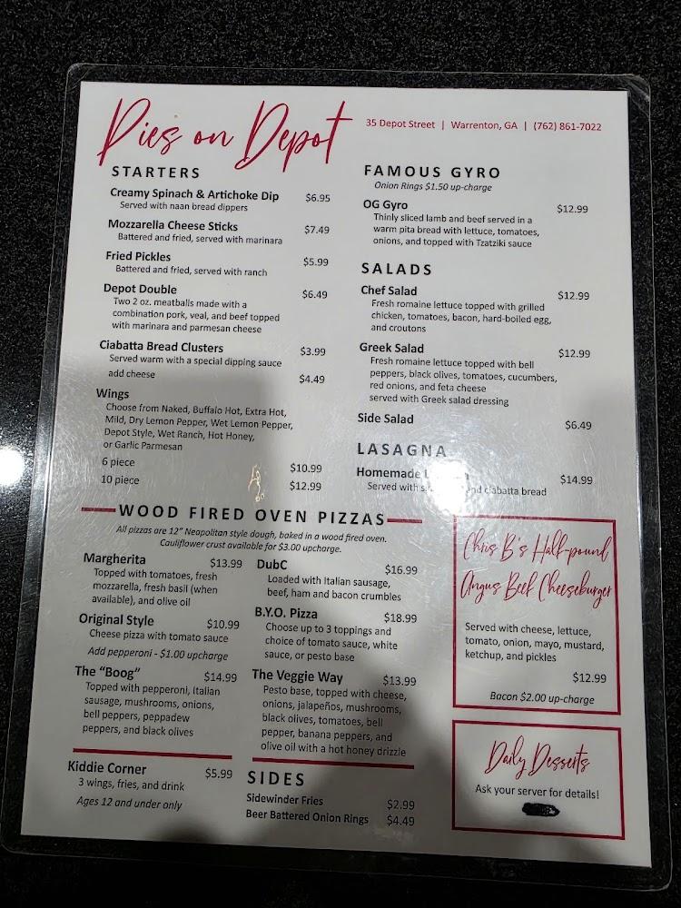 PIES on DEPOT Menu image 2